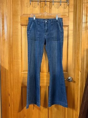 Just Black Women's Dark Blue Flare Jeans